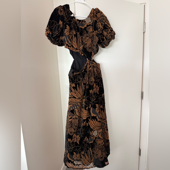Anthropologie Let Me Be Burnout Velvet Maxi Dress - Picture 3 of 4
